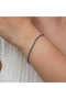 Silver 3.5mm White Zircon Stone Waterway Women's Bracelet - 5