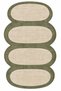 Eta Retro Oval Block Pattern Modern Woven Base Decorative Carpet Eta4357