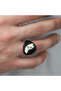 Silver Eagle Head Figured Men's Ring - 4