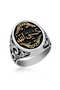 Silver Arabic Hasbiyallah Written Men's Ring - 5