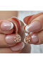 Silver Dangle Rose Snowflake Women's Earrings - 2
