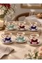 6-Person Porcelain Florence Coffee Cup