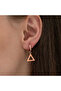 Silver Phosphorescent Orange Triangle Earrings - 2