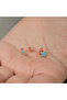 Silver Phosphorescent Blue Star Earrings - 5