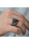 Silver Ottoman Tugra Emblem Claw Men's Ring - 6