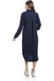 Womens Turned Down Neck Buttons Closure Plain Modern - 4