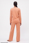 Salmon Leopard Printed Knitted Pajama Set 8078 - 6