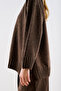 High-Collar Wool Knitted Sweater Dark Brown - 8