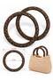 Coffee Glitter Acrylic Look Bag Handle Round Model