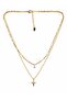 Double Row Gold Necklace with North Star Figure