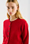 Cycling Collar Knitwear Cardigan Red - 3