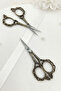 Bronze Antique Promise Engagement Scissors, Brass Decorative Ribbon Opening Special Occasion Ceremony Sewing Embroidery Scissors Silver - 4