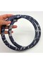 Navy Blue Patterned Acrylic Look Bag Handle Round Model - 2
