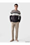 Esvab • Modern & Distinctive Zero Roba Collar Striped Men's Knitwear Sweater - 2