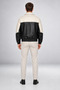 Men's Double-Colored Oversized Faux Leather Jacket with Fur Inside - 5