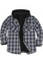 ZENTHACE Mens Sherpa Lined Full Zip Check Jacket