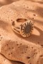 Women's Copper Ring Sun Pattern Adjustable Copper Ring - 3