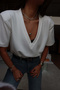 Ö.Ö V-Neck Blouse with Padded Shoulders - 4