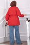 Zippered Adjustable Waist Short Trench Coat Red - 6