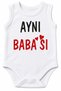 Ayni Babasi Written 100% Cotton Printed Baby Bodysuit Short Sleeve