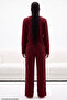 Burgundy Leopard Printed Knitted Pajama Set 8078 - 5
