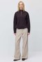 Women's Hair Braided Half Fisherman Zipper Knitwear Sweater - 7