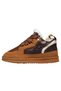 Women's Vegan Leather Tan Sneakers - Nocturnal Glow Design