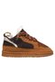 Women's Vegan Leather Tan Sneakers - Nocturnal Glow Design - 7