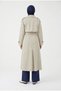 Double-Breasted Trench Coat with Belt at the Waist Olive 25Kt720 - 3