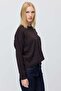 Women's Hair Braid Pattern Crew Neck Knitwear Sweater - 3