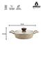 Vento 6 Piece Cast Iron Casserole Set with Glass Lid - Cappucino - 5
