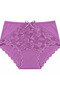 Large Size High Waist Floral Lace Bow Detailed Cotton Women's Panties