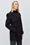 Women's Double-Breasted Short Trench Coat - 3