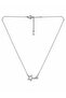 Silver Necklace with Star Figure and Zircon Stone