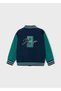 Boy's Navy Blue Bomber College Jacket - 3