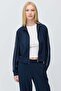 Women's Stand Collar Full Zipper Short Sweatshirt