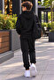 Boys' Zippered Hooded Rubberized Track Suit with Rubberized Legs - 2