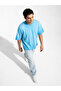 THE PALETTE - Metallic Cyan | Boxy Fit Oversized Tee - 3