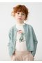 Girl's Mint Green Bow Detailed Cardigan