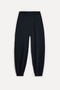Women's Black Jogger Pants with Elastic Waist