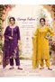 Women's Roman Fabric Embroidered Kurta with Pant and Jacquard Dupatta Set - 3