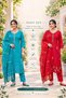 Women's Roman Fabric Embroidered Kurta with Pant and Jacquard Dupatta Set - 4