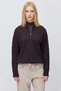 Women's Hair Braided Half Fisherman Zipper Knitwear Sweater - 2