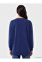 Two Mt Shop Quality Navy Blue Diver Fabric Plain Comfortable & Relaxing Women's Sweatshirt Tunic - 4
