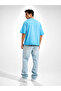 THE PALETTE - Metallic Cyan | Boxy Fit Oversized Tee - 2