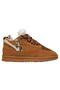 Women's Vegan Leather Tan Sneakers - Look Who's Here Design - 7