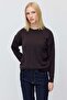 Women's Hair Braid Pattern Crew Neck Knitwear Sweater