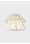 Baby Girl Cream Tulle Dress - 2