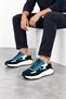 Glyph Men's Genuine Leather Sports Shoes - Navy Blue - 3
