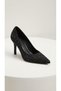 4779 Fully Covered Pointed Toe Heeled Closed Evening Dress Shoes with Stone Finish - 3